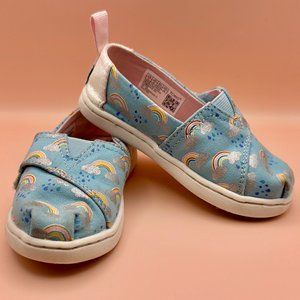 Toddler Size 7 Toms Rainbow Shoes - GUC